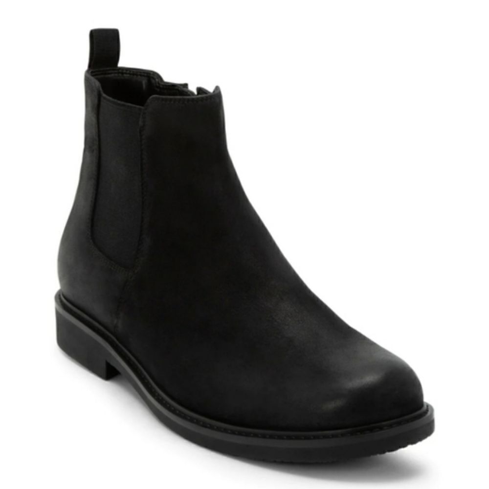 Blondo Waterproof Grant Black Nubuck Leather Chelsea Zip Ankle Boots Booties‎ 8
